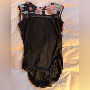LuckyLeo Black Floral Bodysuit